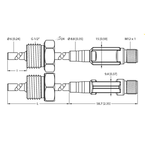 德国TURCK图尔克温度传感器TTM150C-206A-G1/2-LI6-H1140-L250-50/150C