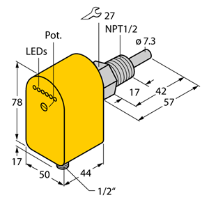 德国TURCK图尔克流量传感器FCS-N1/2A4P-AP8X-H1141