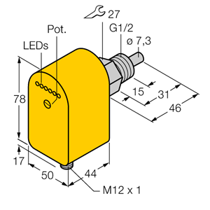 德国TURCK图尔克流量传感器FCS-G1/2A4P-VRX/230VAC