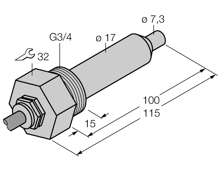 德国TURCK图尔克流量传感器FCS-G3/4A4-NAEX/L100/D100