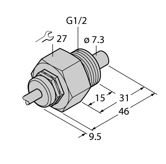 德国TURCK图尔克流量传感器FCS-G1/2HC22-NAEX/D100/D024 5M