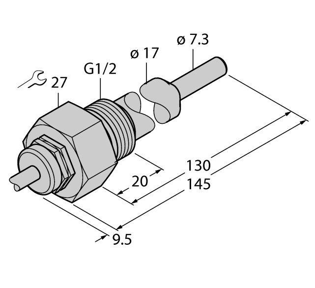 德国TURCK图尔克流量传感器FCS-G1/2A4-NAEX0/L130