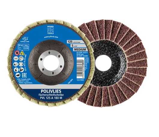 德国PFERD马圈钩环背衬磨蚀盘纸KSS 125 O L A 40